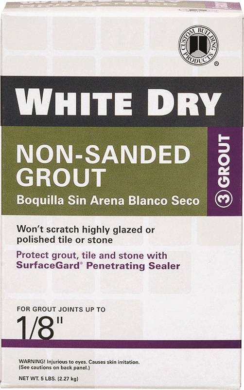 Custom WDG54 NonSanded Grout, White, 5 lb Box