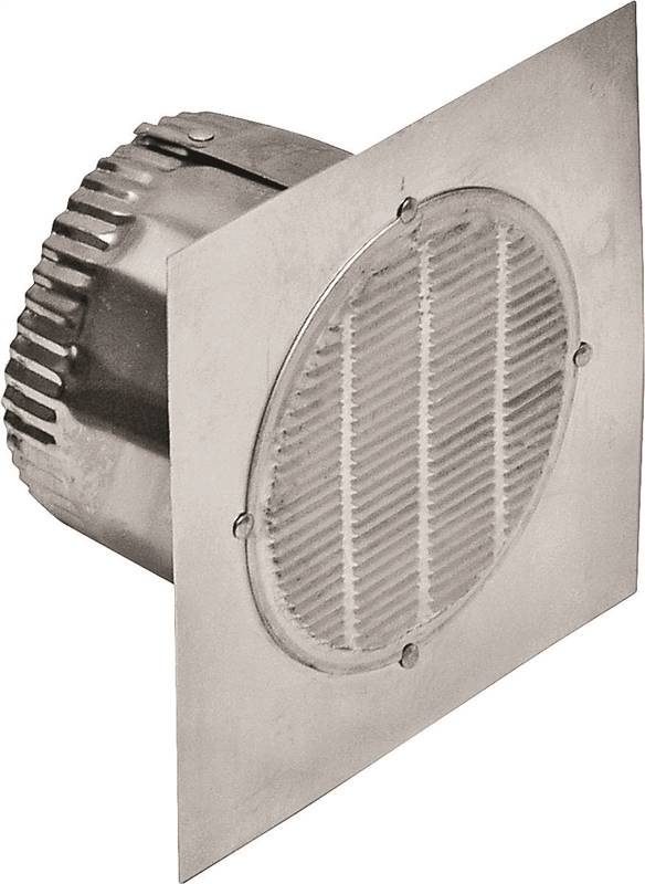 Lambro 142 Fan Eave Vent, 4 in, Aluminum