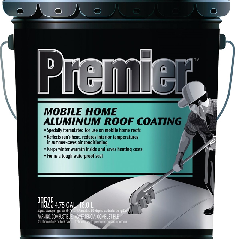 Henry PR525070 Fibered Aluminum Roof Coating, 5 gal, Liquid, Black