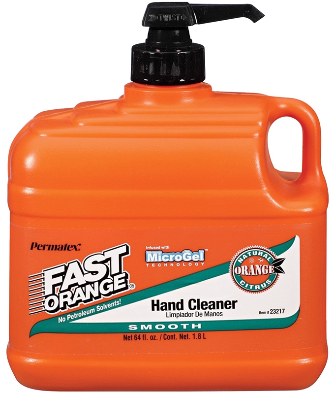 Fast Orange 23217 Smooth Waterless Hand Cleaner, 64 oz Pump Bottle