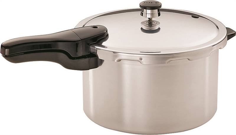 Presto 01282 Pressure Cooker, 8 qt Capacity, 12.18 in Dia, Aluminum