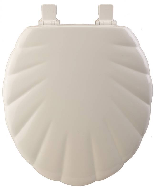 Mayfair 22EC000 Toilet Seat, Round, Wood, White, Twist Hinge