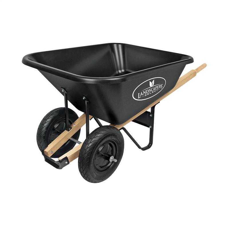 Landscapers Select Wheelbarrow Kit, 8 cuft Volume, Poly, 2 Wheel