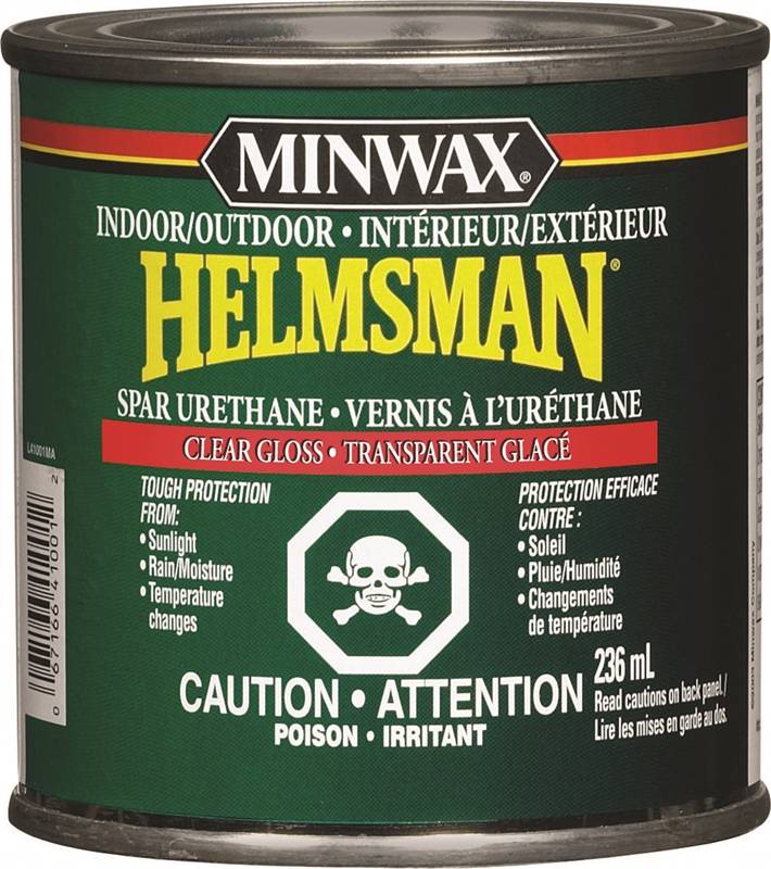 Minwax Helmsman 40001M444 Spar Urethane, Gloss, Clear, 236 mL, Can