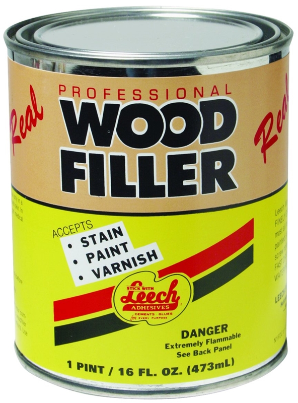 Leech LWF69 Superior Grade Wood Filler, 1 pt Can, Natural
