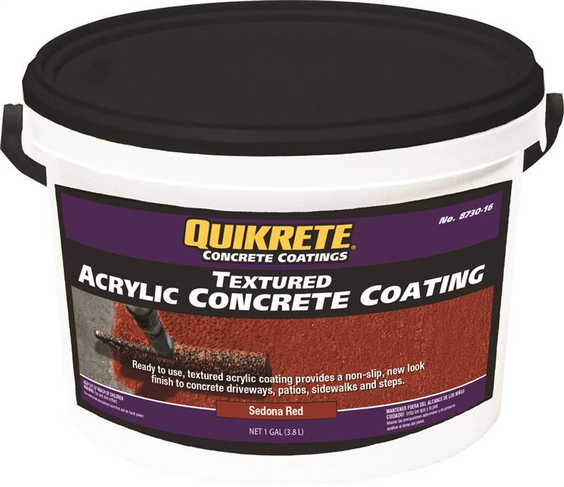 Quikrete 873016 NonSlip Acrylic Concrete Coating, 1 gal Bottle