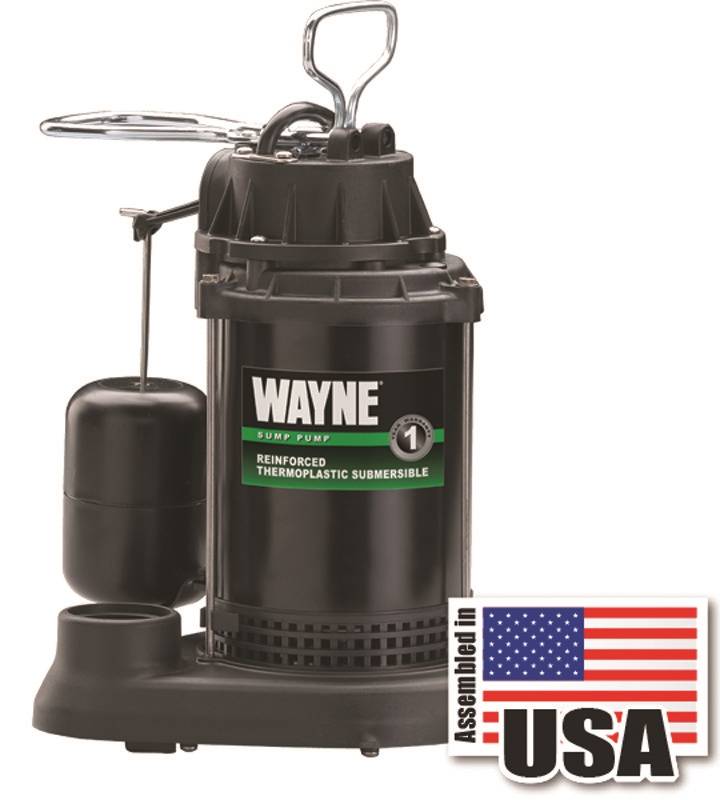 Wayne Pumps SPF33 Fully Submersible Sump Pump, 3600 gph, 1/3 hp, 115 V