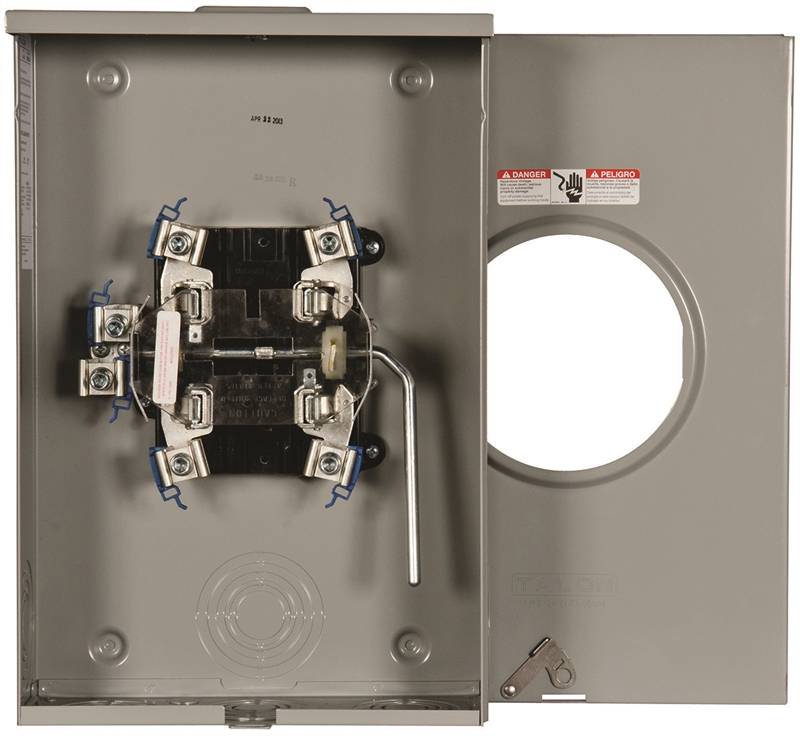 Siemens 4040502MR 5Jaw Meter Socket With Liver Bypass, 600 VAC, 200 A