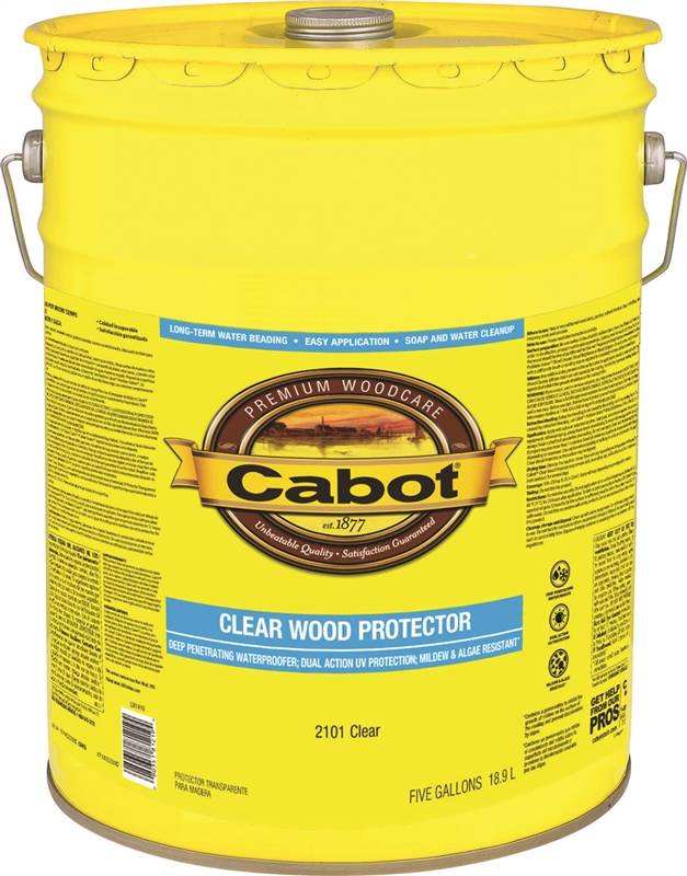 Cabot 140.0002101.008 Wood Protector, Clear, Liquid, 5 gal