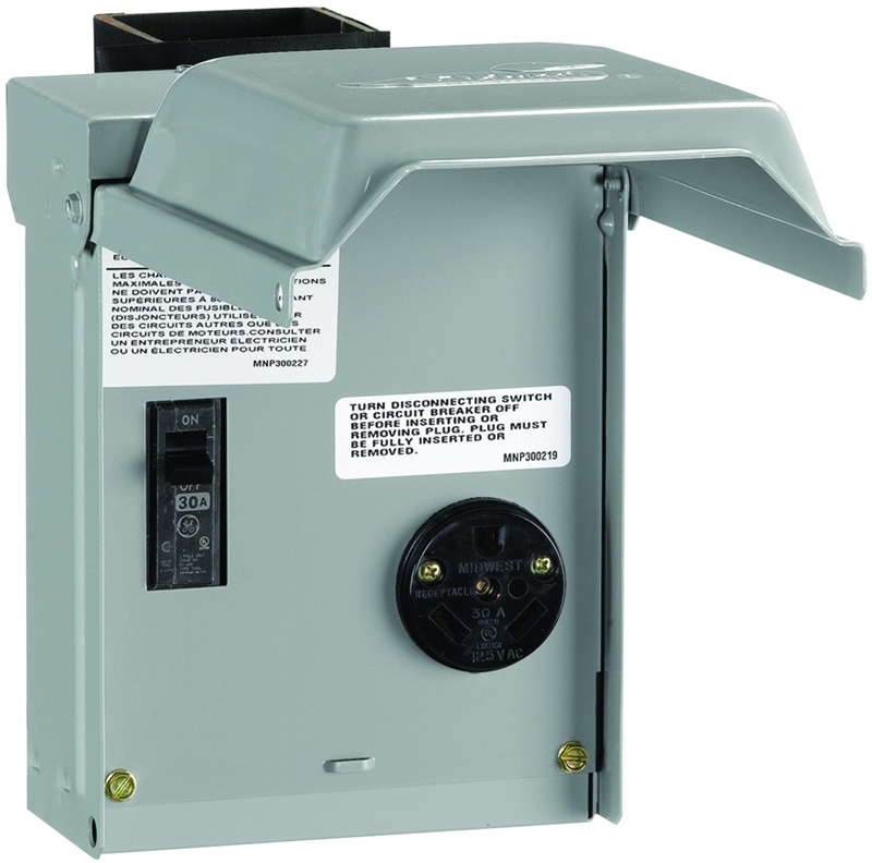 GE U013CP Rv Power Outlet Panels, Outdoor - Nema 3R, 30 Amp