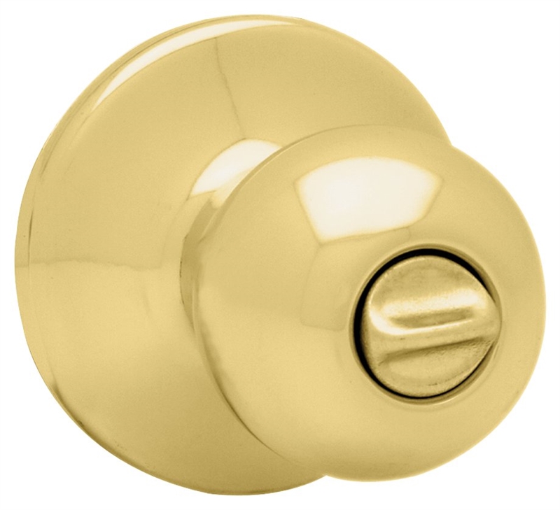 Kwikset Polo 300P3CP Signature Ball Door Knob Lock, Bright Polished Brass