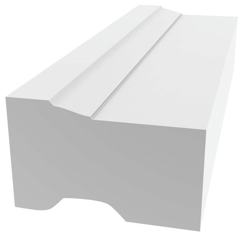 BRICK MOULD PVC 8FT WHITE Case of 6