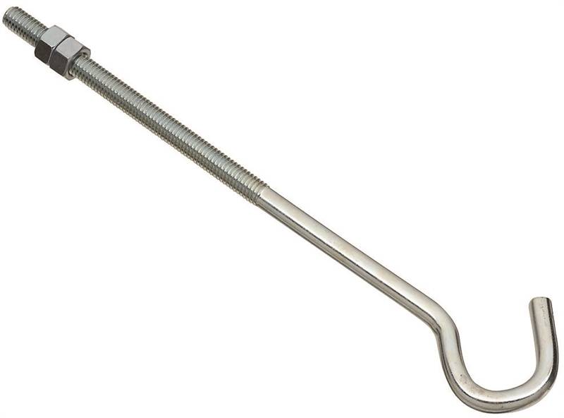 BOLT JHOOK 3/8X10IN ZINC
