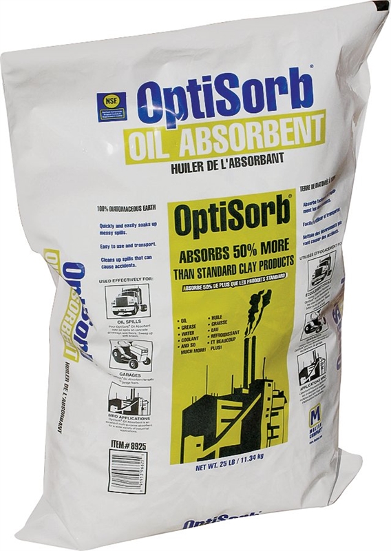 OptiSorb 8925 AllPurpose Granular Absorbent, 25 lb Poly Bag, Solid