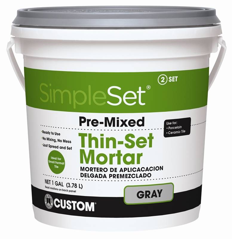 MORTAR THINSET PREMIX GRAY GAL - Case of 2