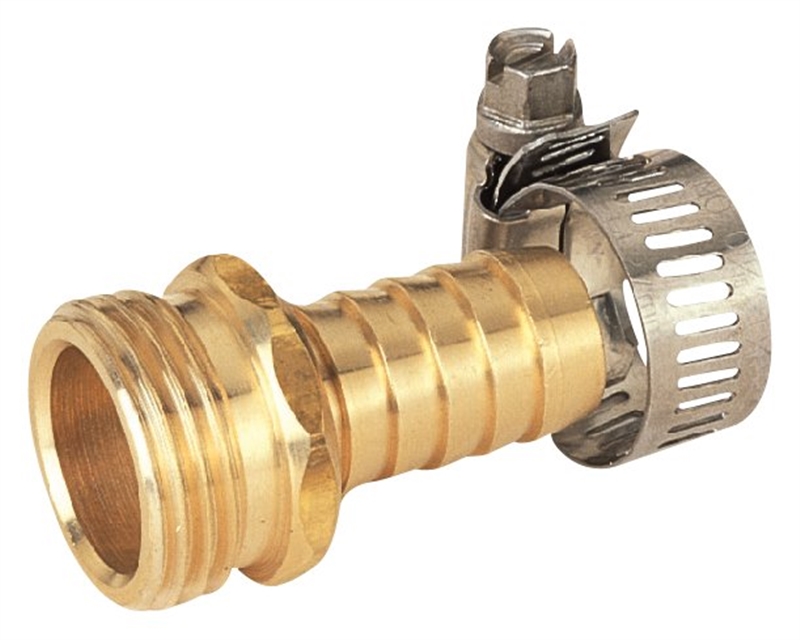 Mintcraft GB958M3L Garden Hose Couplings, Solid Brass With Clamps, 5/