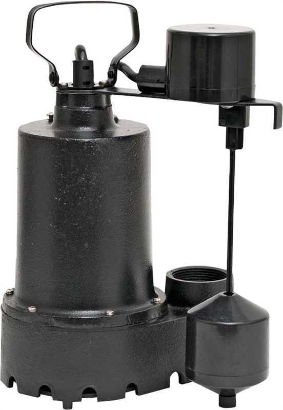 Superior 92341 High Capacity Sump Pump, 46 gpm, 0.3 hp, 120 V, Cast