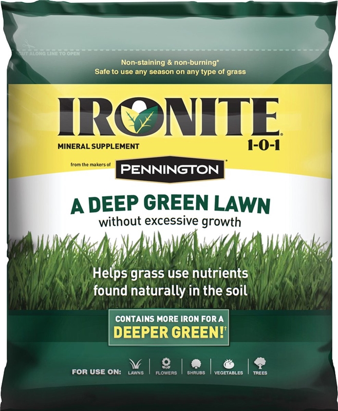 Ironite 100524194 Lawn Fertilizer, 15 lb Bag, 101 NPK Ratio