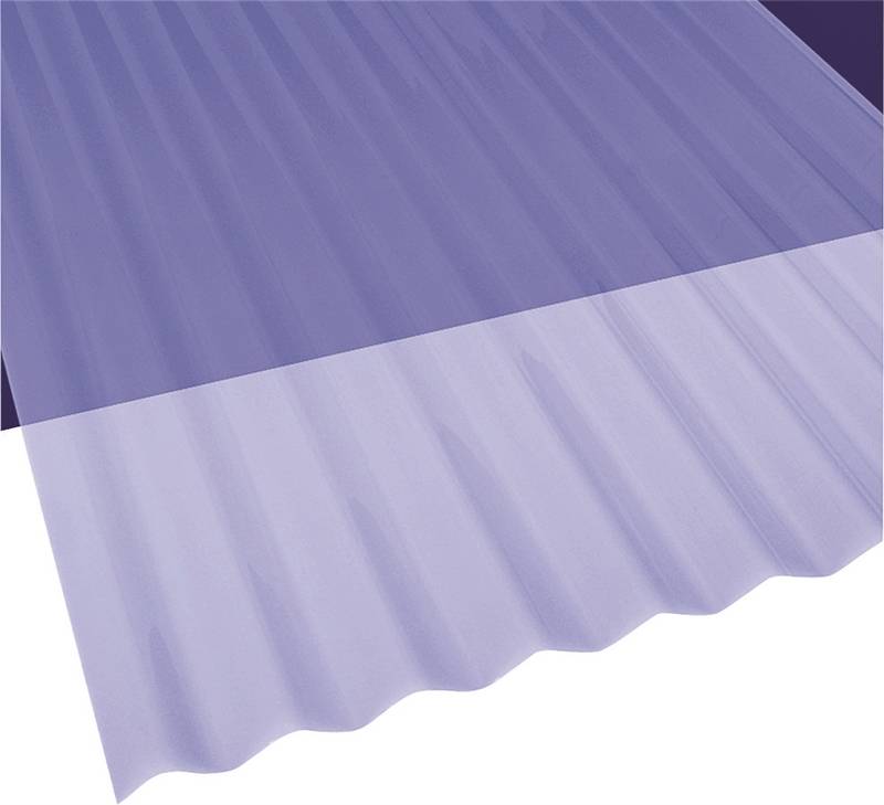 SunNRain 106632 Translucent Corrugated Roofing Panel, 26 in W x 10 ft