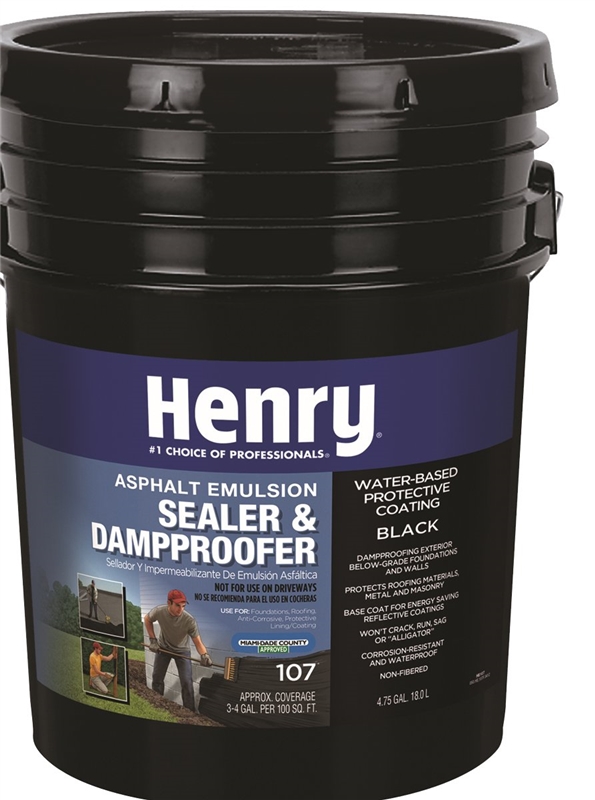 Henry HE107074 Emulsion Sealer, Black, 18 L Pail, Liquid