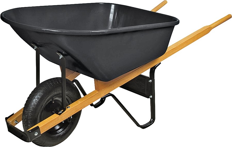 Vulcan WB6SMB Wheelbarrow, 6 cuft, Black