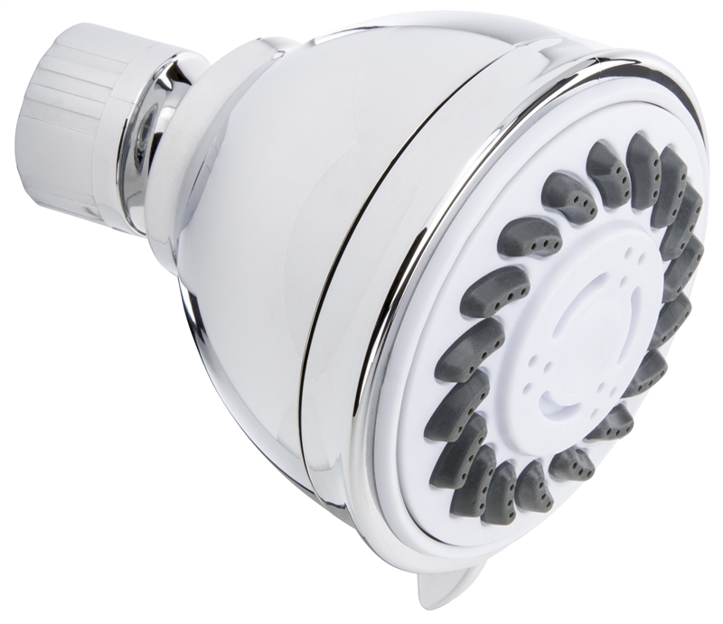 Plumb Pak K704CP Shower Head, Round, 1.8 gpm, 3Spray Function
