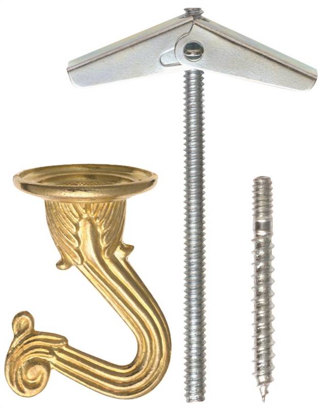 OOK 50341 Swag Hook, Brass, 2/PK