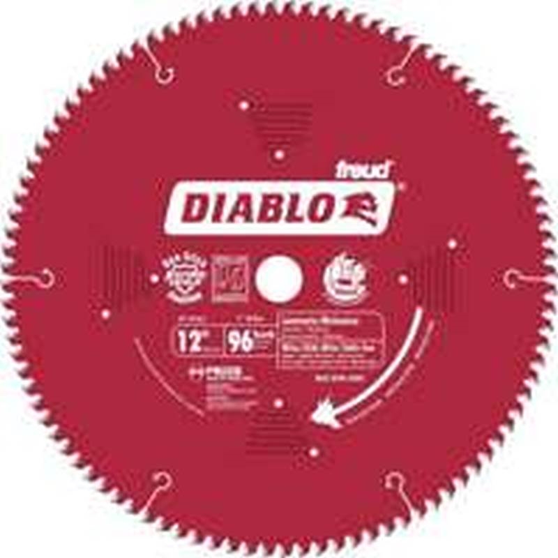 Diablo D1296L Circular Saw Blade, 12 in Dia x 0.071 in T, 96 Teeth, 1