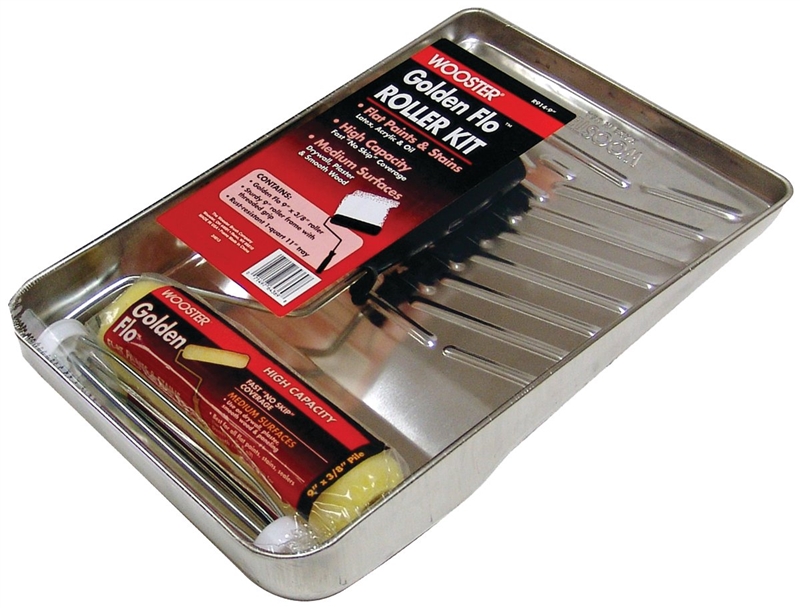 Golden Flo R9149 Paint Roller Kit, 3 Pieces, For Use With All Flat or