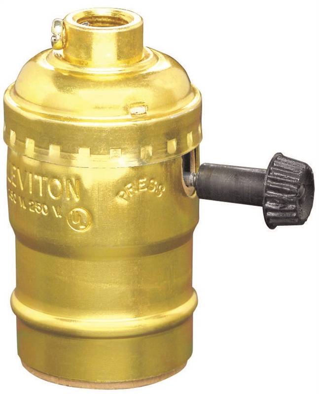 LEVITON MFG Leviton R5010083016 Socket Lamp Holder, Aluminum/Brass