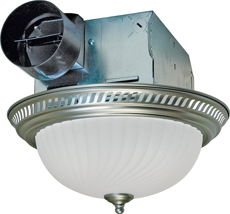 Air King DRLC702 Decorative Round Exhaust Fan/Light Combo, 2 60 W