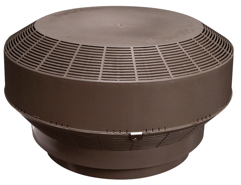 Duraflo 6001BR Roof Turbine Vent, Polypropylene, Brown