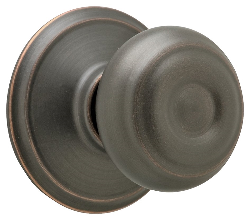 Schlage F10VGEO716 Round Door Knob Lock, Solid Brass, Aged Bronze