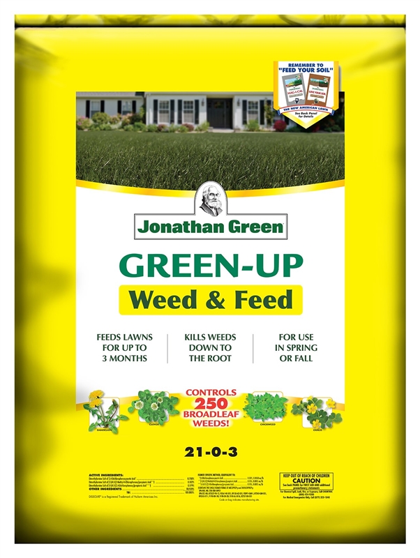 Jonathan Green 12344 Weed and Feed Lawn Fertilizer, 15 lb Bag, Granular