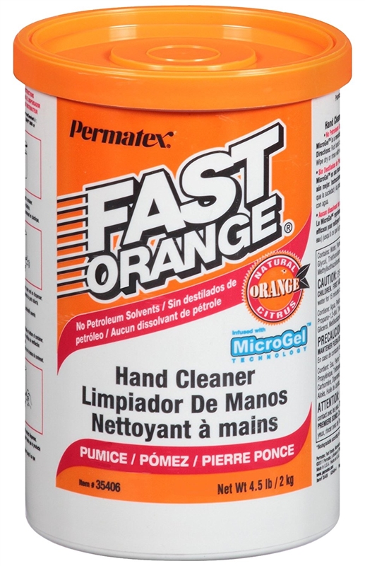 Permatex Fast Orange Biodegradable Waterless Hand Cleaner, 41/2 lb