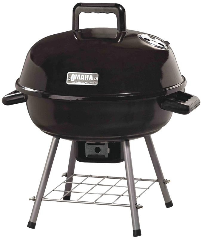 Omaha GY22014I Kettle Tabletop Charcoal Grill With Handle, 138 sqin 14