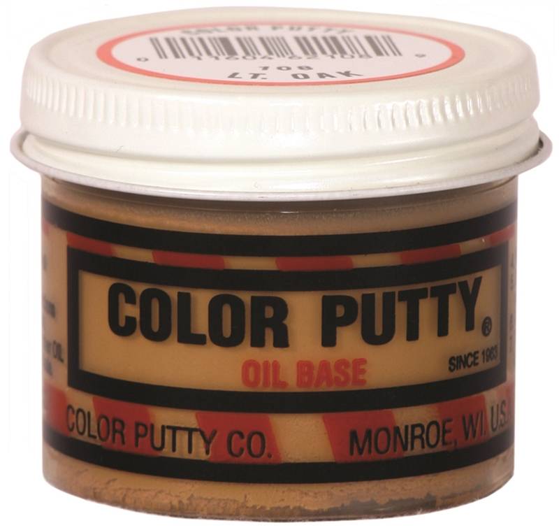 Color Putty 108 Wood Filler, Color Putty, Mild, Light Oak, 3.68 oz, Jar