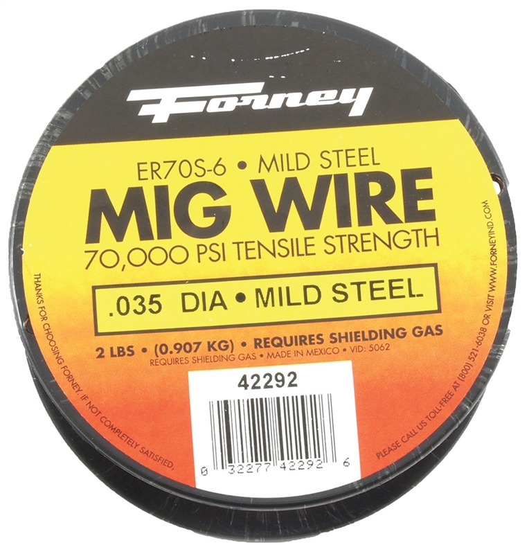 Forney 42292 MIG Welding Wire, 0.035 in Dia, Mild Steel, DCEP Reverse