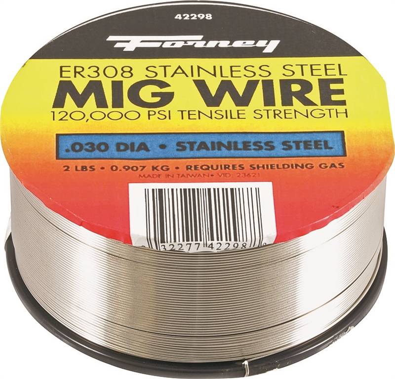 Forney 42298 MIG Welding Wire, 0.03 in Dia, Stainless Steel