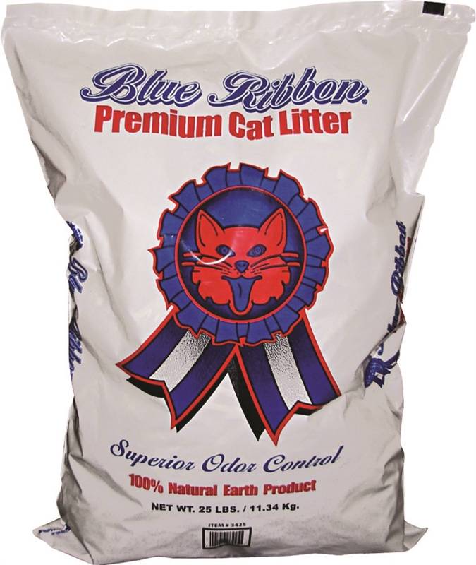 EP Minerals Blue Ribbon 3425 Cat Litter, 25 lb Capacity, Gray/Tan