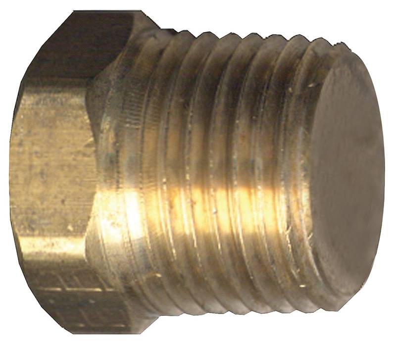 Fairview 121SDP Solid Pipe Plug, 1/2 in, NPT, Hex Head, Brass