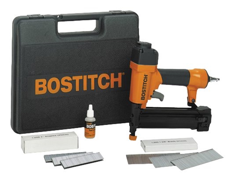 Bostitch SB2IN1 Nailer/Stapler Combo Kit, 100 Magazine, Glue Collation