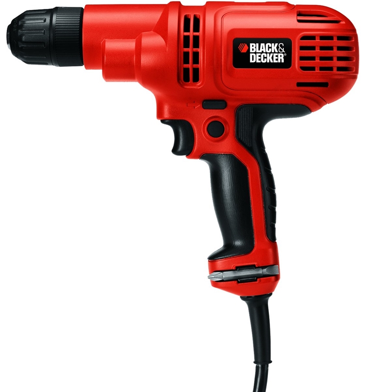 Black & Decker DR260B Compact Corded Drill, 5.2 A, 3/8 in Keyless Chuck