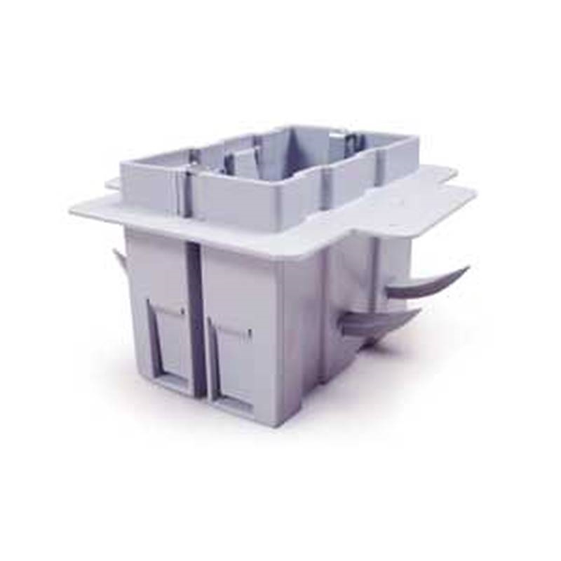 IPEX 220021 ICF Electrical Box, 2 Gang, PVC, Gray
