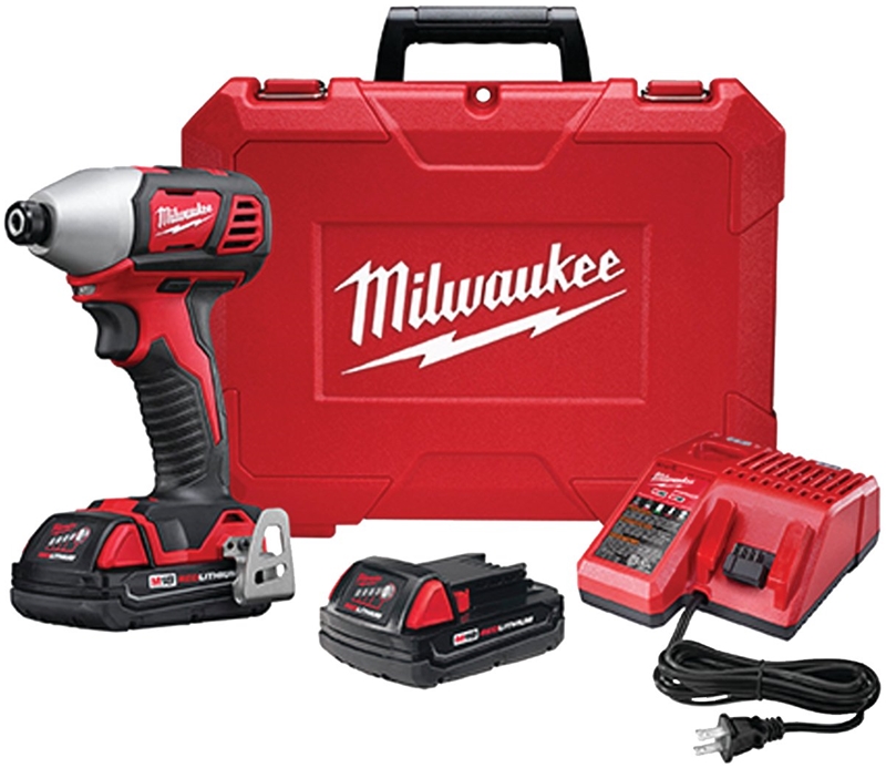 Milwaukee 265722CT Impact Driver Kit, Battery Included, 18 V, 1.5 Ah