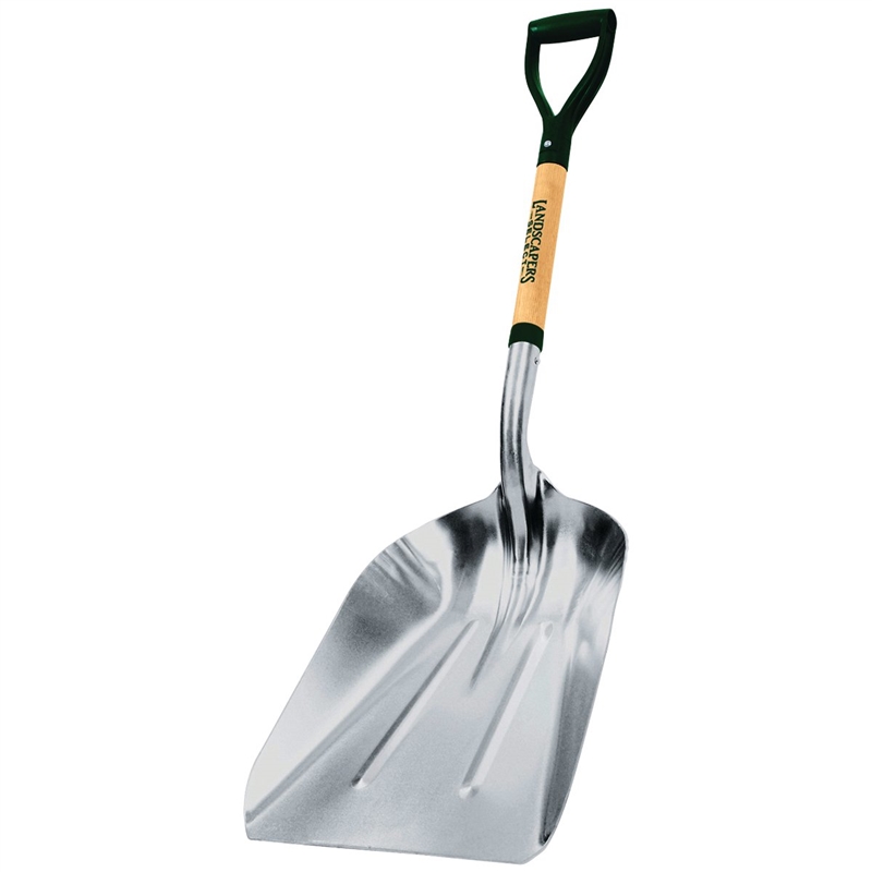 Vulcan 33668 Grain Scoop Shovel, Aluminum, 27 in DGrip Wood Handle