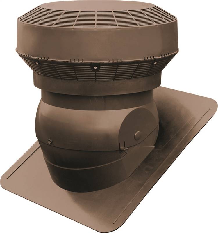 Duraflo 60PRO117BR Adjustable Base Roof Ventilator, Polypropylene, Brown