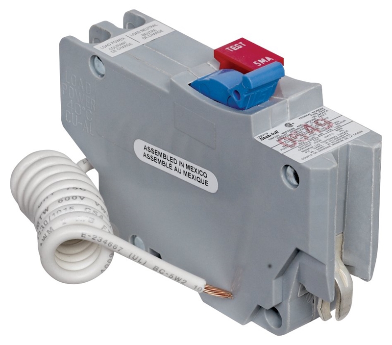 Federal Pioneer StabLok NA GFCI Circuit Breaker, 120 VAC, 15 A, 1 P, 10 kA