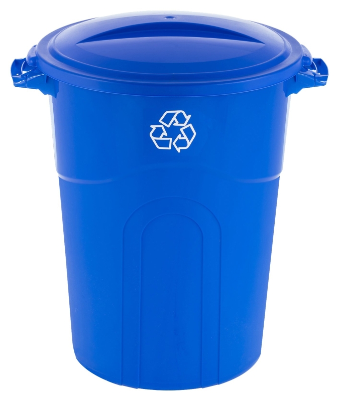 United Solutions Highboy Recycling Bin with Swing Lid,.