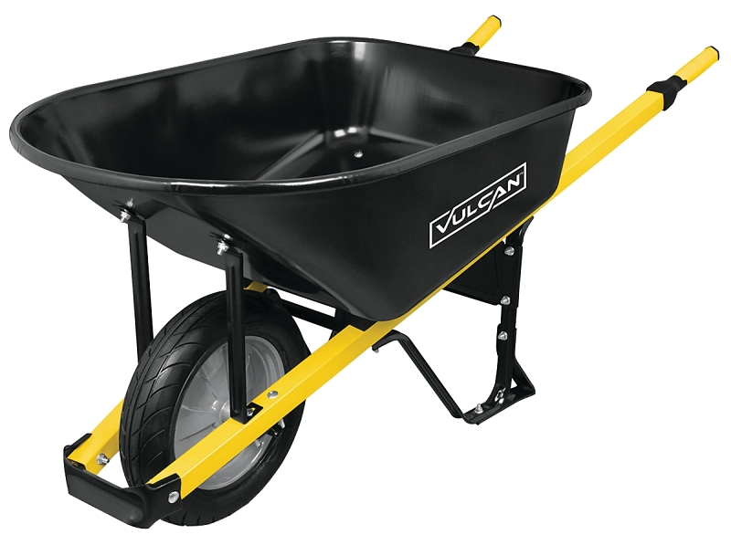 Vulcan 34472 Contractor Wheelbarrow, 6 cuft Heap, 6 cuft Volume